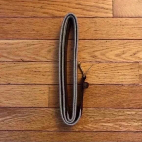 Mens Size 50 Arden Leather Co Belt Big & Tall Cream and brown Stretchy material - Picture 2 of 3